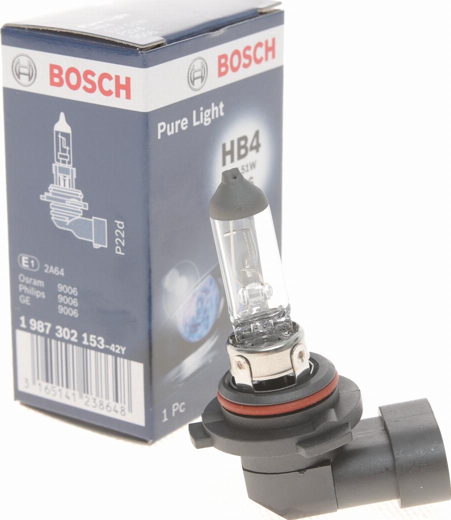 BOSCH 1 987 302 153 - Лампа накаливания, фара дальнего света parts5.com