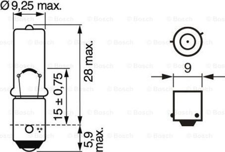 BOSCH 1 987 302 809 - Izzó, villogó parts5.com