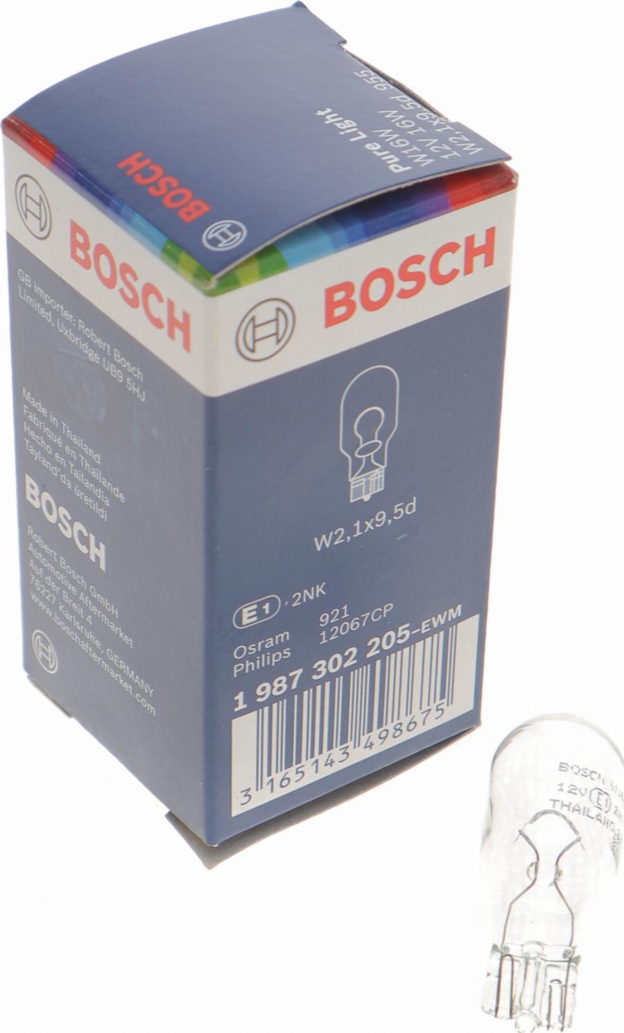 BOSCH 1 987 302 205 - Żiarovka pre smerové svetlo parts5.com