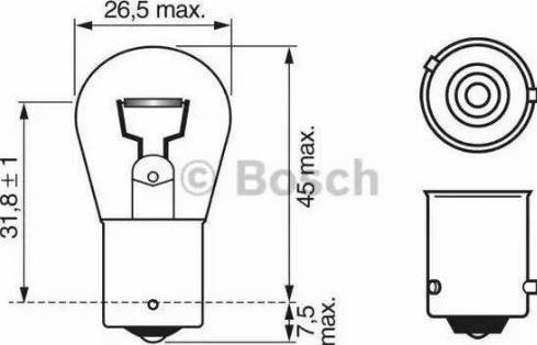 BOSCH 1 987 302 502 - Lámpara, luz de freno parts5.com