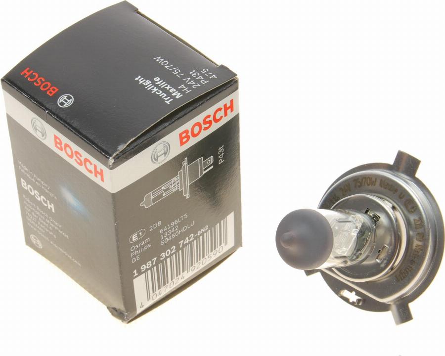 BOSCH 1 987 302 742 - Крушка с нагреваема жичка, фар за дълги светлини parts5.com