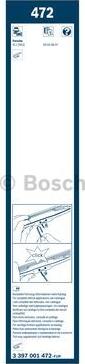 BOSCH 3 397 001 472 - Перо на чистачка parts5.com