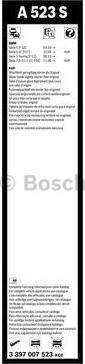 BOSCH 3 397 007 523 - Перо на чистачка parts5.com