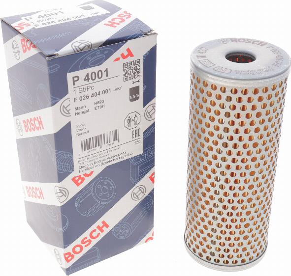 BOSCH F 026 404 001 - Hidraulikus szűrő, kormányzás parts5.com