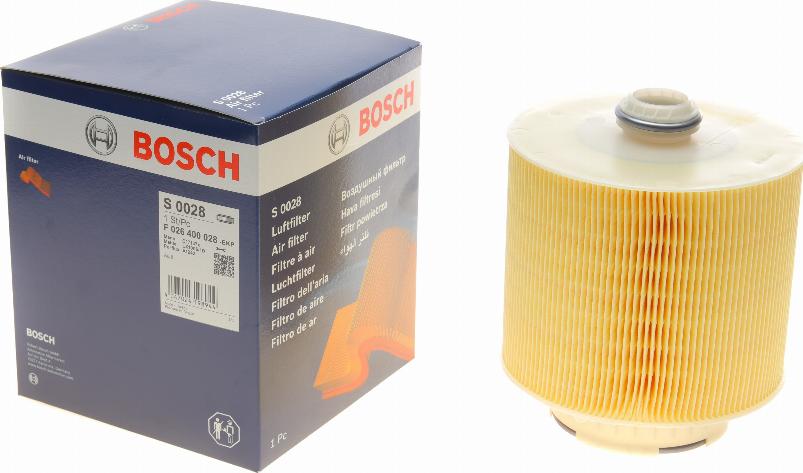 BOSCH F 026 400 028 - Filtru aer parts5.com