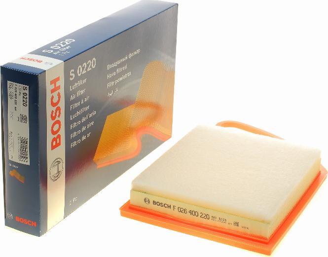 BOSCH F 026 400 220 - Filtro de aire parts5.com