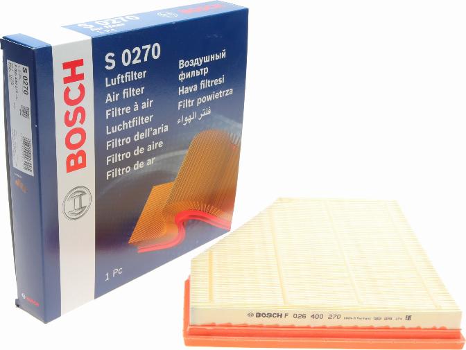 BOSCH F 026 400 270 - Filtro de aire parts5.com