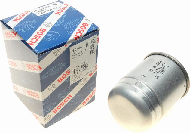 BOSCH F 026 402 104 - Kraftstofffilter parts5.com