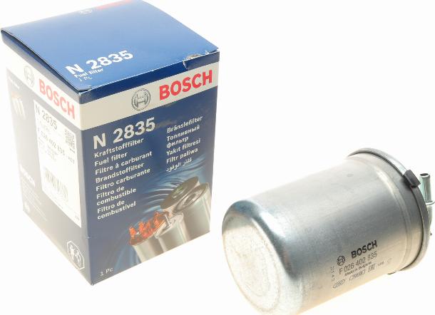 BOSCH F 026 402 835 - Filtr paliwa parts5.com