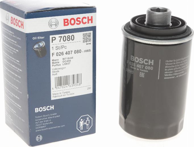 BOSCH F 026 407 080 - Filtru ulei parts5.com