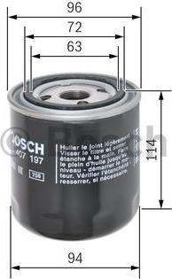 BOSCH F 026 407 197 - Hidraulikus szűrő, automatikus váltó parts5.com