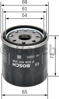 BOSCH F 026 407 208 - Oil Filter parts5.com