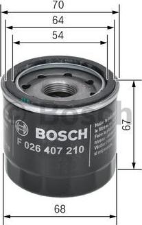 BOSCH F 026 407 210 - Filtru ulei parts5.com