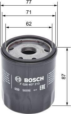 BOSCH F 026 407 213 - Oil Filter parts5.com