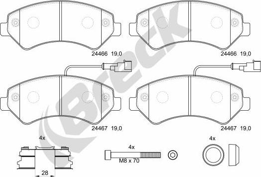 Breck 24467 00 703 10 - Set placute frana,frana disc parts5.com