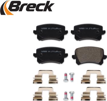 Breck 24483 00 704 10 - Sada brzdových destiček, kotoučová brzda parts5.com