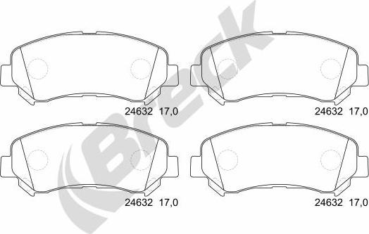 Breck 24632 00 701 00 - Brake Pad Set, disc brake parts5.com