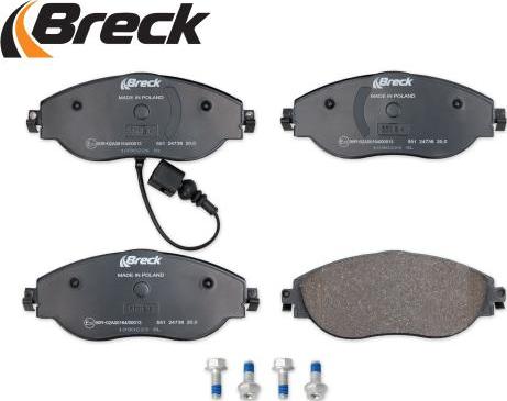 Breck 24738 00 551 10 - Set placute frana,frana disc parts5.com