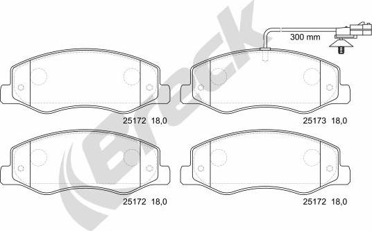 Breck 25172 00 703 10 - Set placute frana,frana disc parts5.com