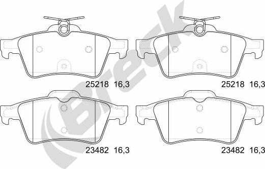 Breck 25218 00 702 00 - Piduriklotsi komplekt,ketaspidur parts5.com