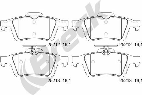 Breck 25212 00 702 00 - Jarrupala, levyjarru parts5.com