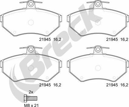 Breck 21945 00 701 00 - Jarrupala, levyjarru parts5.com