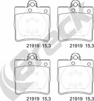 Breck 21919 00 702 00 - Brake Pad Set, disc brake parts5.com