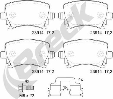 Breck 23914 00 704 00 - Jarrupala, levyjarru parts5.com