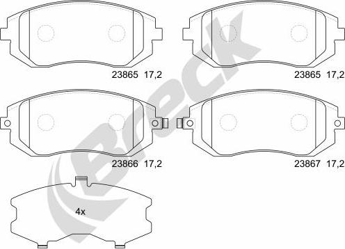 Breck 23865 00 701 00 - Set placute frana,frana disc parts5.com