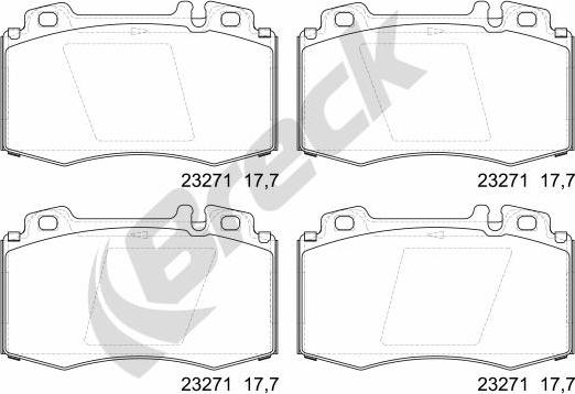 Breck 23271 00 552 20 - Brake Pad Set, disc brake parts5.com