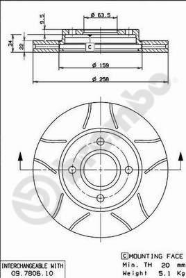 Brembo 09.7806.75 - Disque de frein parts5.com