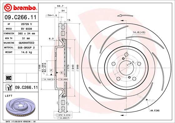 Brembo 09.C266.11 - Disc frana parts5.com