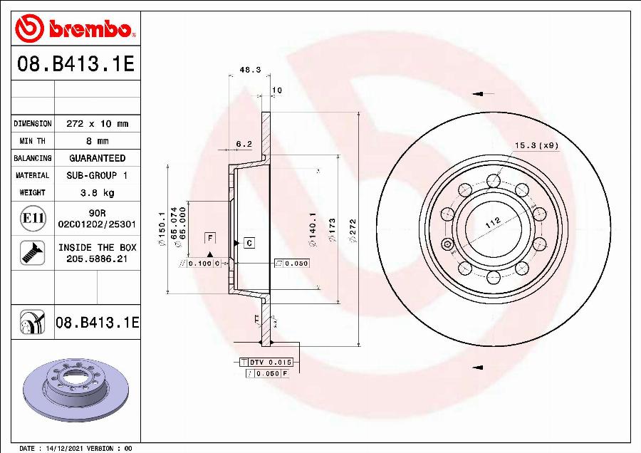 Brembo KT 08 025 - Set frana, frana disc parts5.com