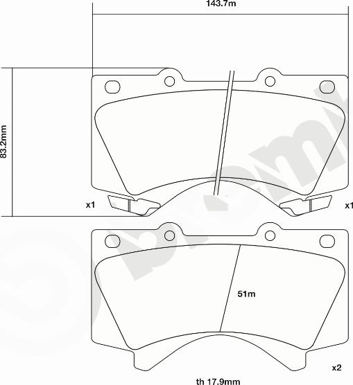 Brembo 07.B314.25 - Juego zapatas freno de alto rendimiento parts5.com