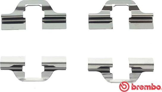 Brembo A 02 205 - Accessory Kit for disc brake Pads parts5.com