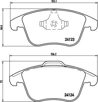 Brembo P 44 020X - Set placute frana,frana disc parts5.com