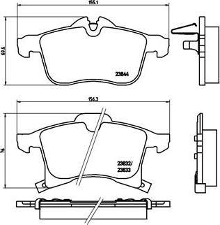 Brembo P 59 045 - Juego de pastillas de freno parts5.com