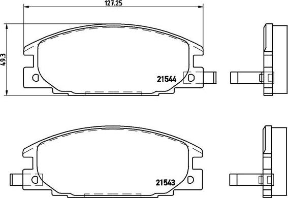 Brembo P 59 015 - Juego de pastillas de freno parts5.com