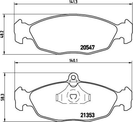 Brembo P 59 011 - Juego de pastillas de freno parts5.com