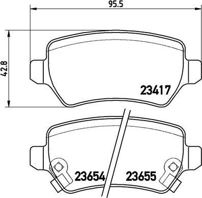 Brembo P 59 038X - Brake Pad Set, disc brake parts5.com