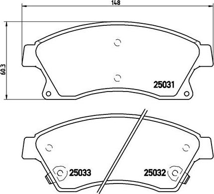 Brembo P 59 076X - Sada brzdových platničiek kotúčovej brzdy parts5.com