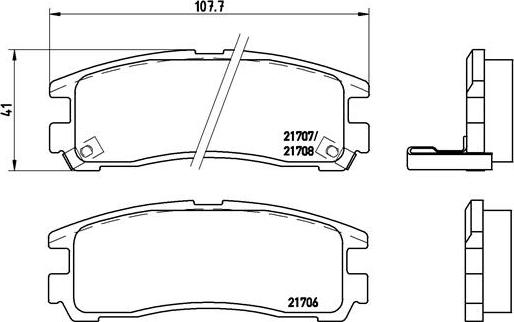 Brembo P 54 012 - Brake Pad Set, disc brake parts5.com