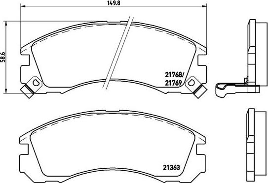 Brembo P 54 017 - Juego de pastillas de freno parts5.com