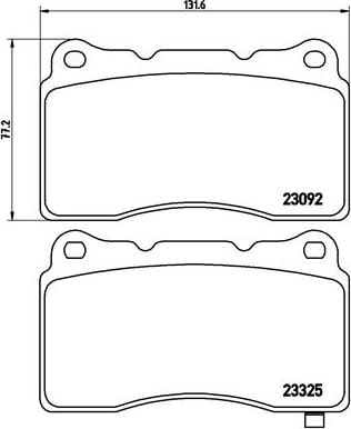 Brembo P 54 039X - Brake Pad Set, disc brake parts5.com