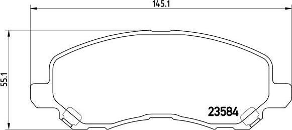 Brembo P 54 030X - Juego de pastillas de freno parts5.com