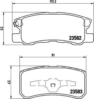 Brembo P 54 031 - Fékbetétkészlet, tárcsafék parts5.com