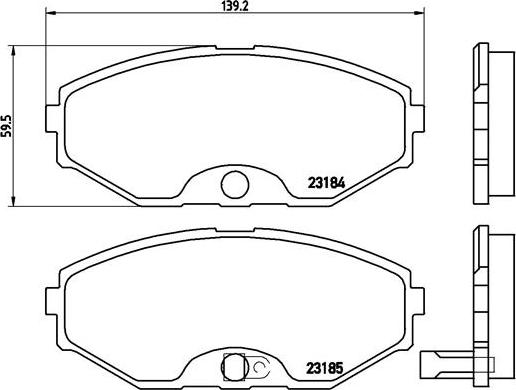 Brembo P 56 045 - Juego de pastillas de freno parts5.com