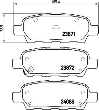 Brembo P 56 046 - Juego de pastillas de freno parts5.com