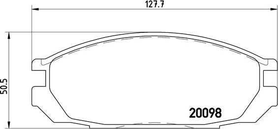 Brembo P 56 020 - Juego de pastillas de freno parts5.com