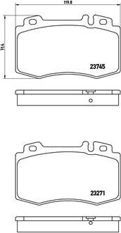 Brembo P 50 053 - Brake Pad Set, disc brake parts5.com